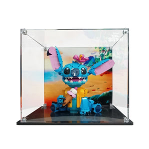 Exhibidor Protector Set Lego Disney Stitch 43249 Con Fondo