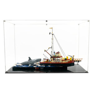 Exhibidor Armable Acrílico LEGO Jaws "Tiburón" 21350.
