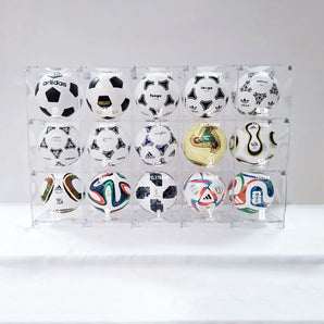 EXHIBIDOR ARMABLE PARA COLECCIÓN DE 15 MINI BALONES (MUNDIALES)