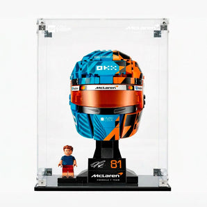 EXHIBIDOR DE ACRÍLICO PARA CASCOS MCLAREN F1 LEGO