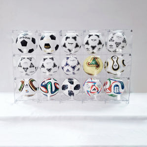 EXHIBIDOR ARMABLE PARA COLECCIÓN DE 15 MINI BALONES (MUNDIALES)